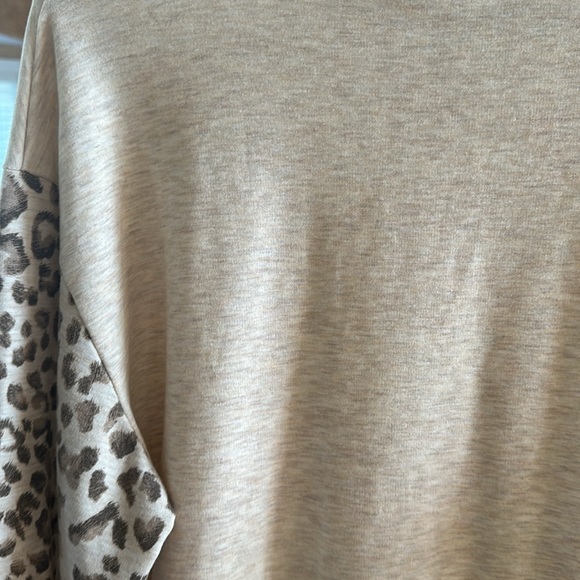 LUSH Tan & Cheetah Print Top - Picture 5 of 5